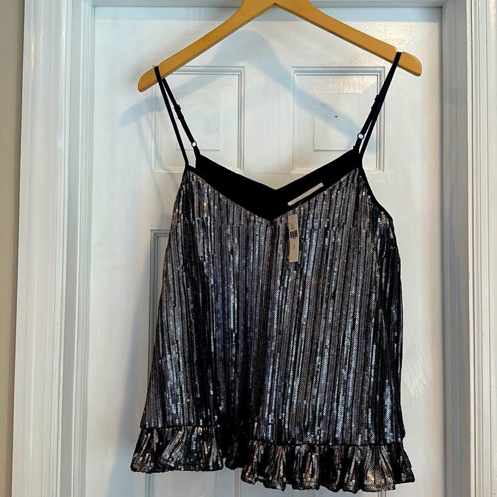 Anthropologie Amelie lined sequin cami NWT size 12